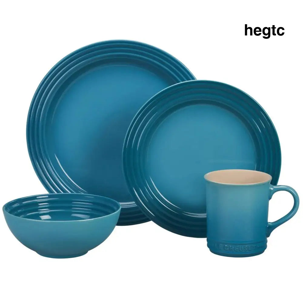 Le Creuset 16 Piece Dinnerware Set - Caribbean - Dinnerware Sets