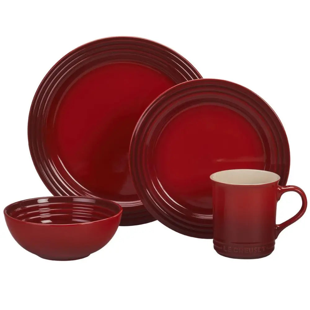 Le Creuset 16 Piece Dinnerware Set - Cerise - Dinnerware Sets