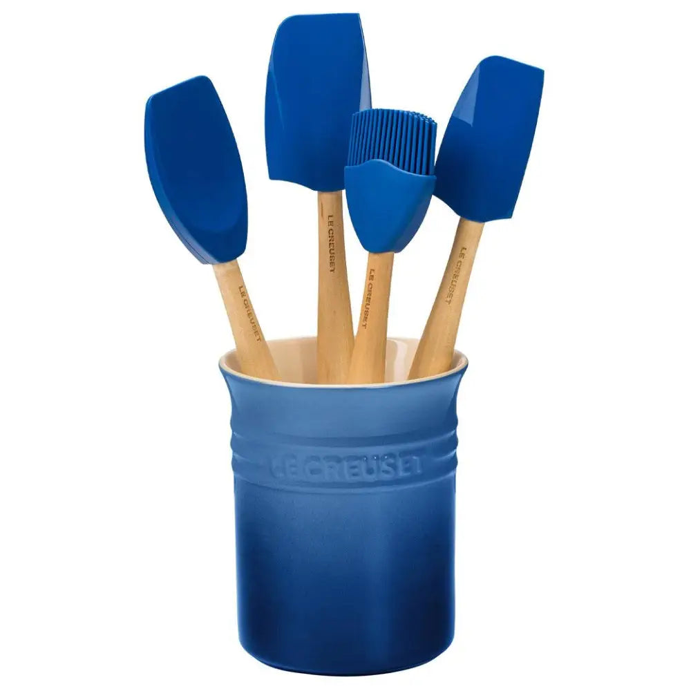 Le Creuset Craft Series 5-Piece Utensil Set with Crock - Marseille - Cooking and Serving Utensils