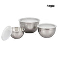 Le Creuset Set of 3 Stainless Steel Mixing Bowls with Lids - Specialty Tools