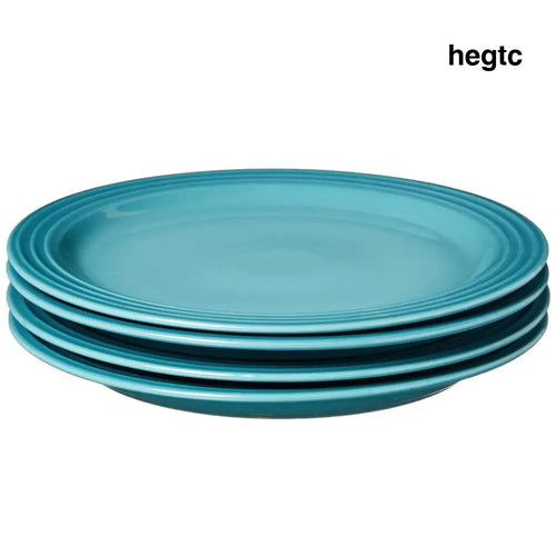 Le Creuset Set of (4) 10.5″ Dinner Plates - Caribbean - Plates