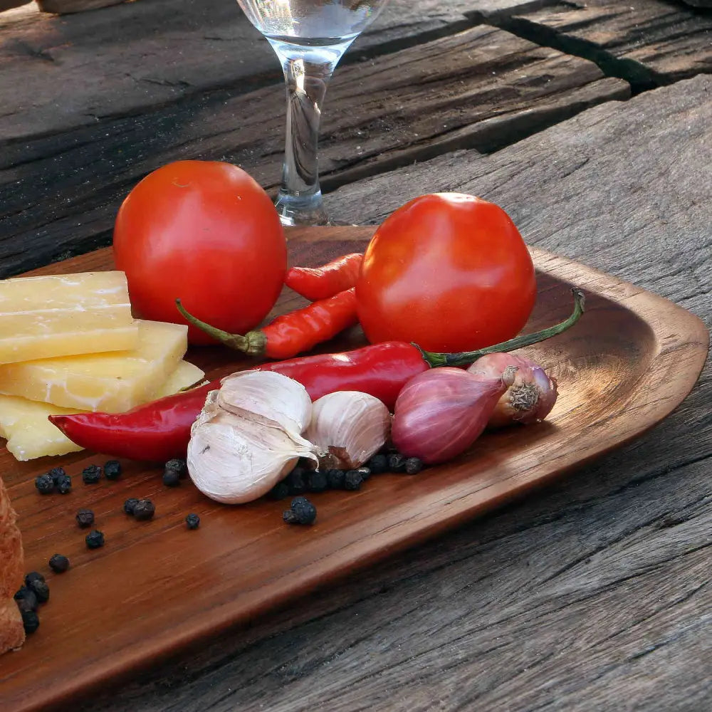 Rico & Plato Cassoulet Large Teak Plate - Bowls & Plates
