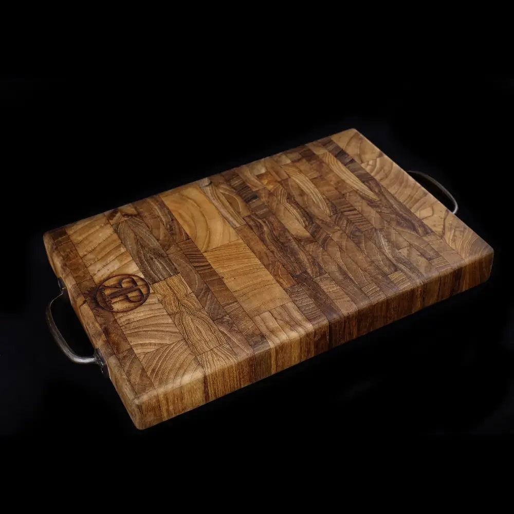 Rico & Plato Celery End Grain Teak Cutting Board/Coffee Server - Coffee Lovers