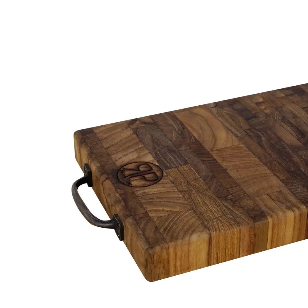 Rico & Plato Celery End Grain Teak Cutting Board/Coffee Server - Coffee Lovers
