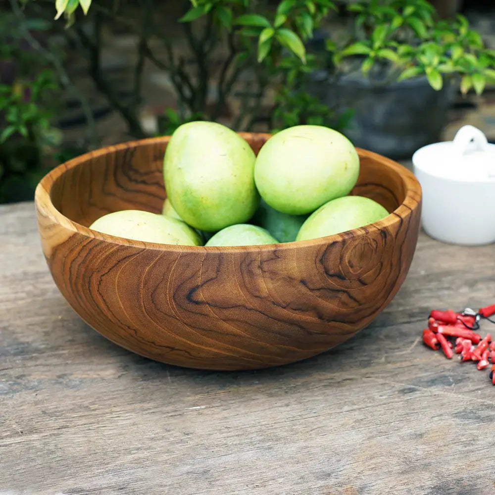 Rico & Plato Lisa Large Teak Bowl - Bowls