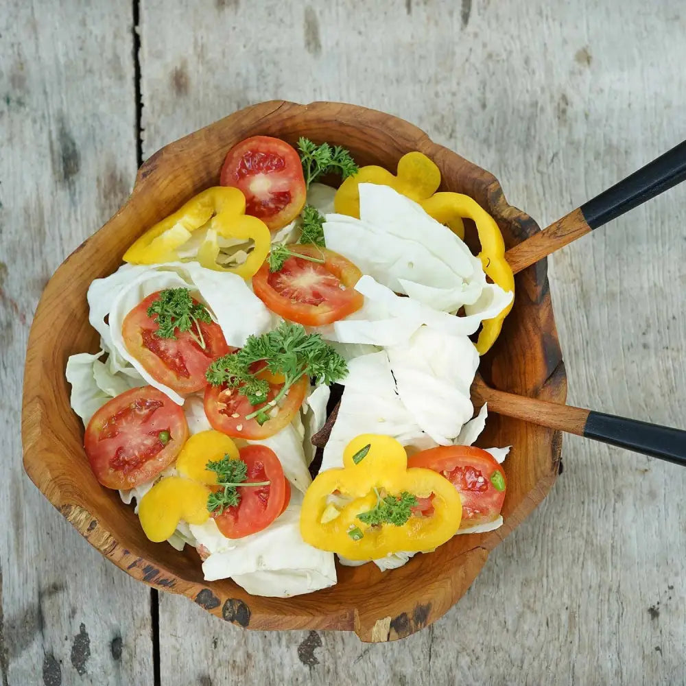 Rico & Plato Umbria Teak Salad/ Fruit Bowl - Bowls