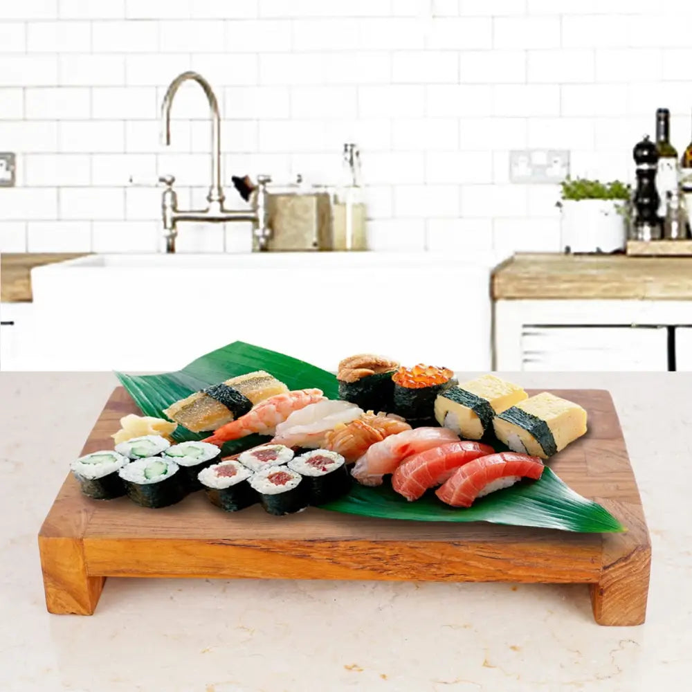 Rico & Plato Wasabi Teak Serving Platter - Cutting & Serving Boards